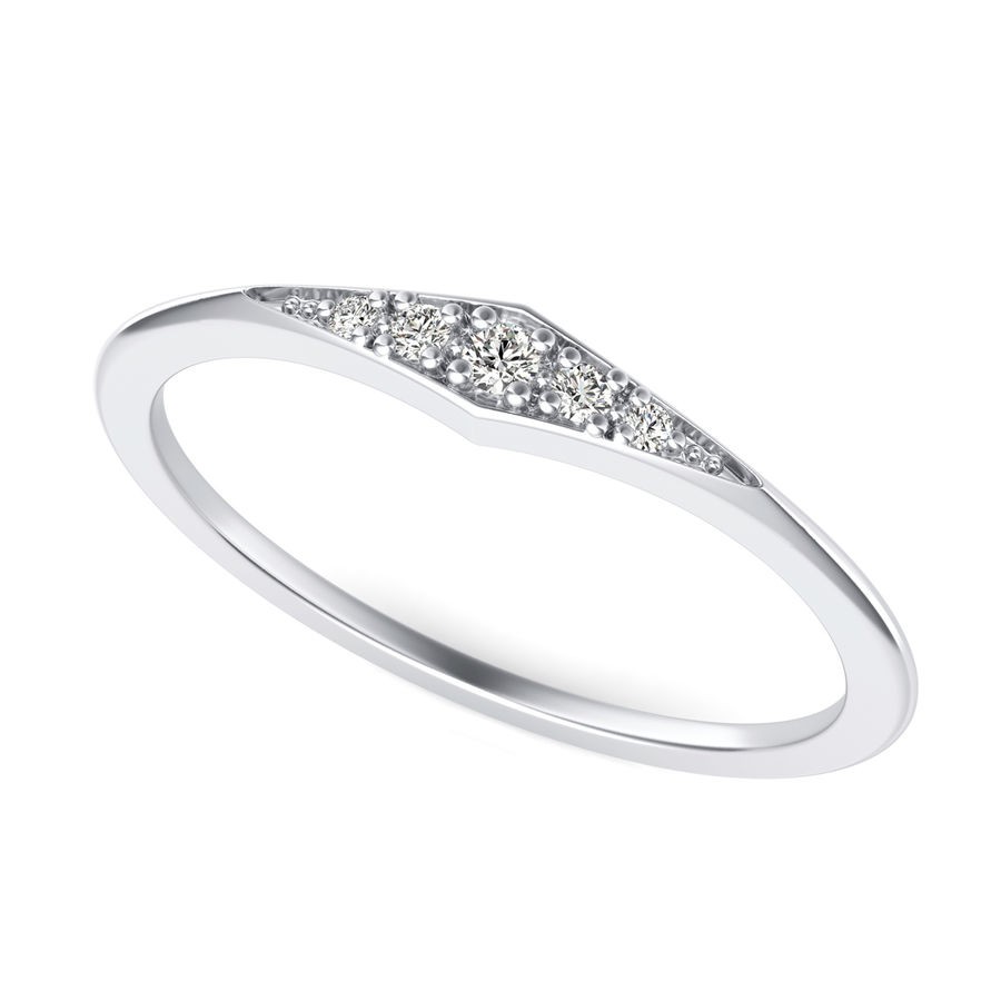 Diamond Shape Graduated Fashion Ring