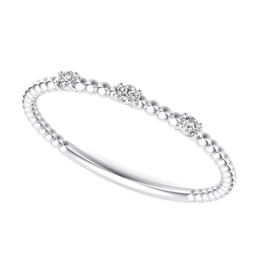 Ball and Diamond Fashion Ring