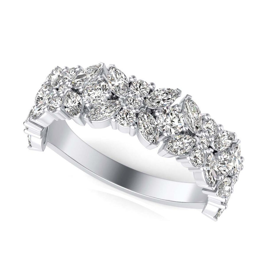 Marquise Floral Half Eternity