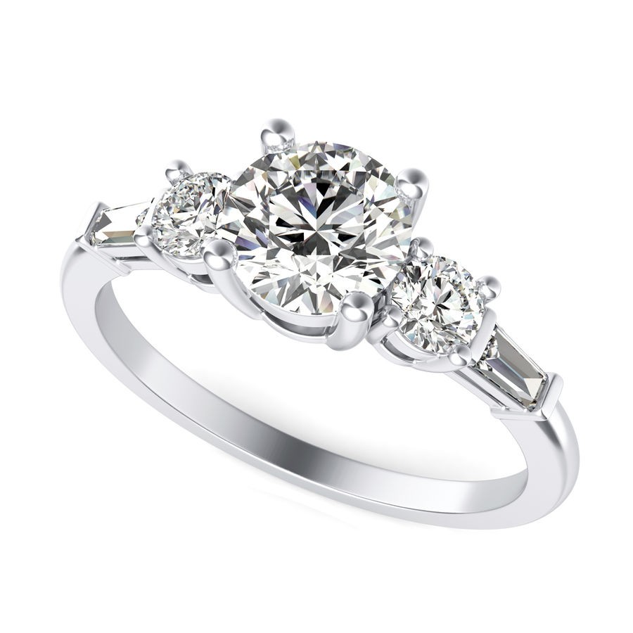 Three Stone Engagement Ring