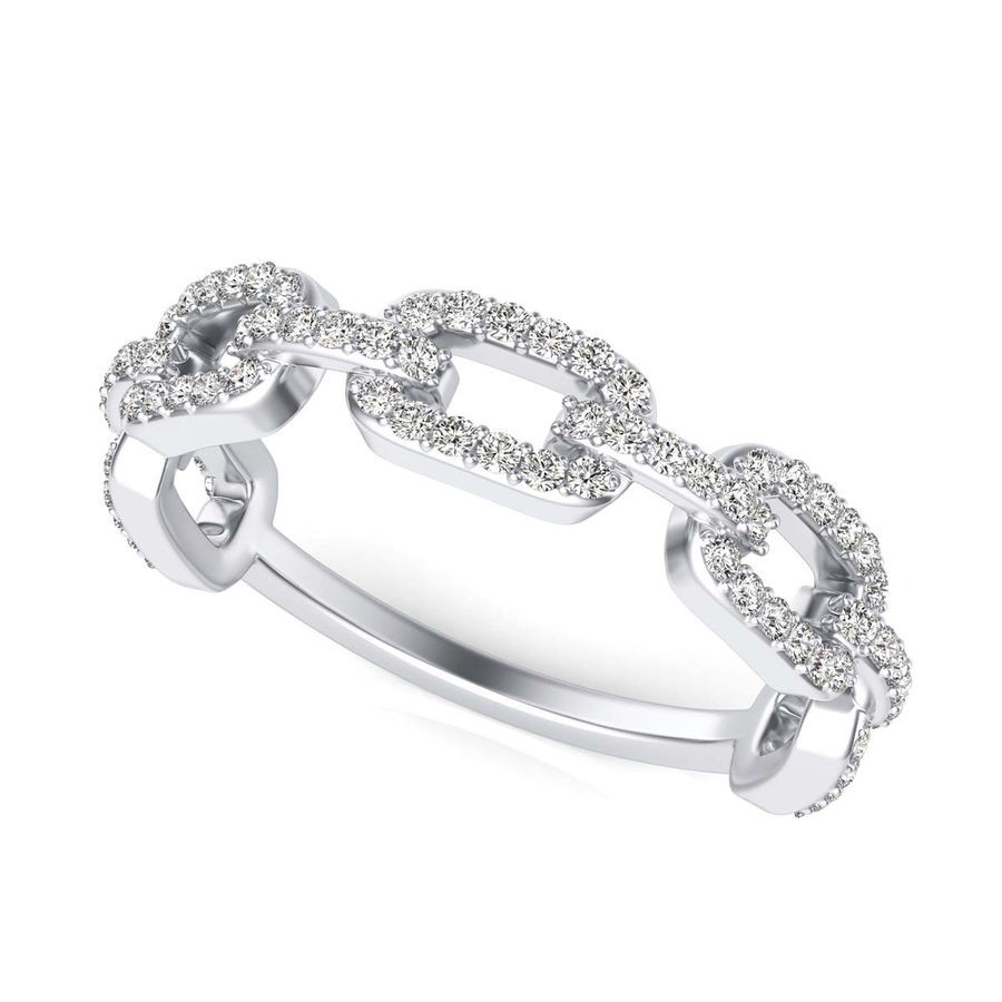 Diamond Chain Link Fashion Ring