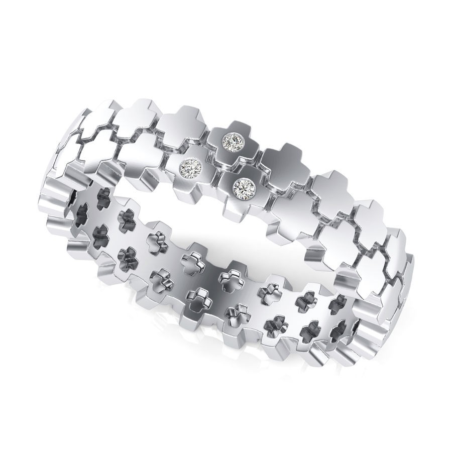 Cross with Diamonds Fashion Ring