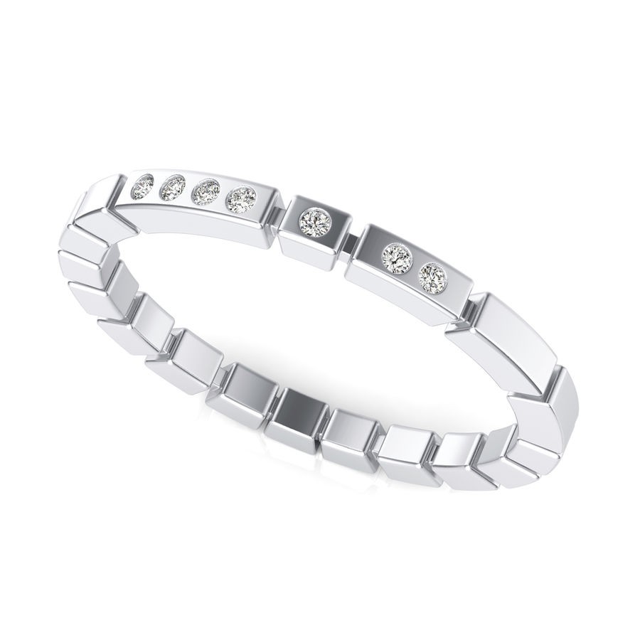 Bar and Bezel Fashion Ring