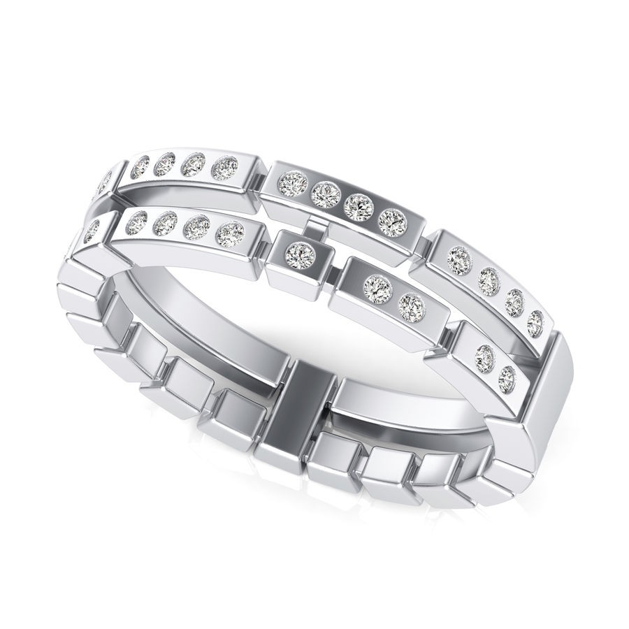 Bar with Bezel Eternity Ring