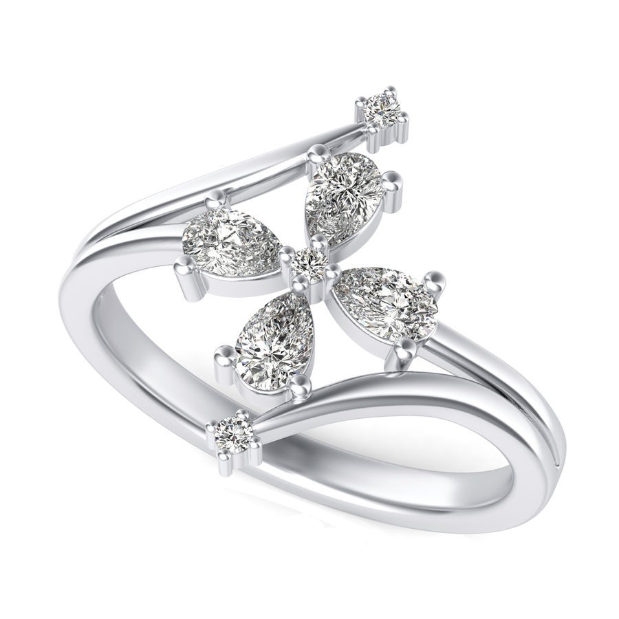 Pear Flower Fashion Ring