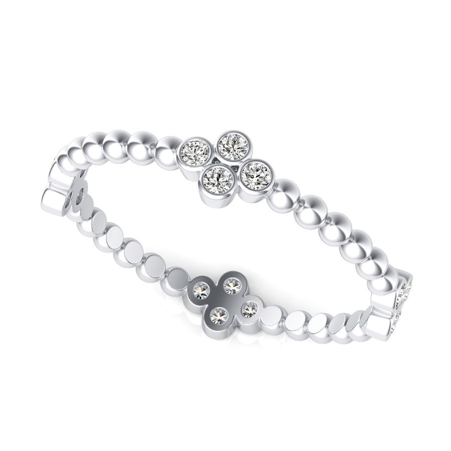 Bezel Cluster Eternity Ring