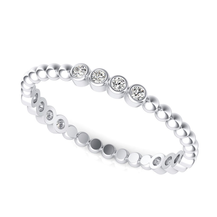 Bezel Cluster Eternity Ring