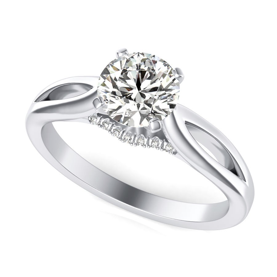 Split Shank Engagement Ring