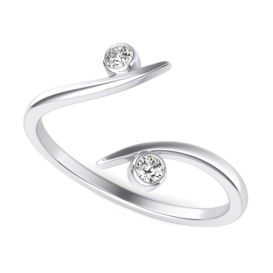 Open Eternity Ring with Double Stones