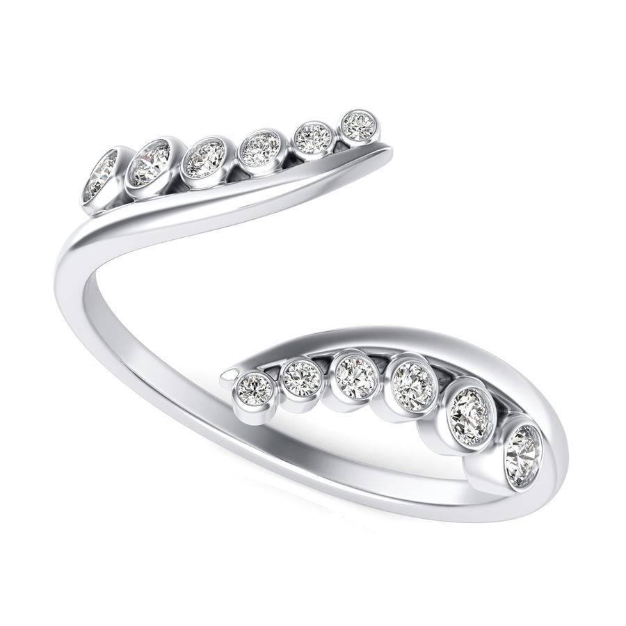 Graduated Stone Open Fashion Ring