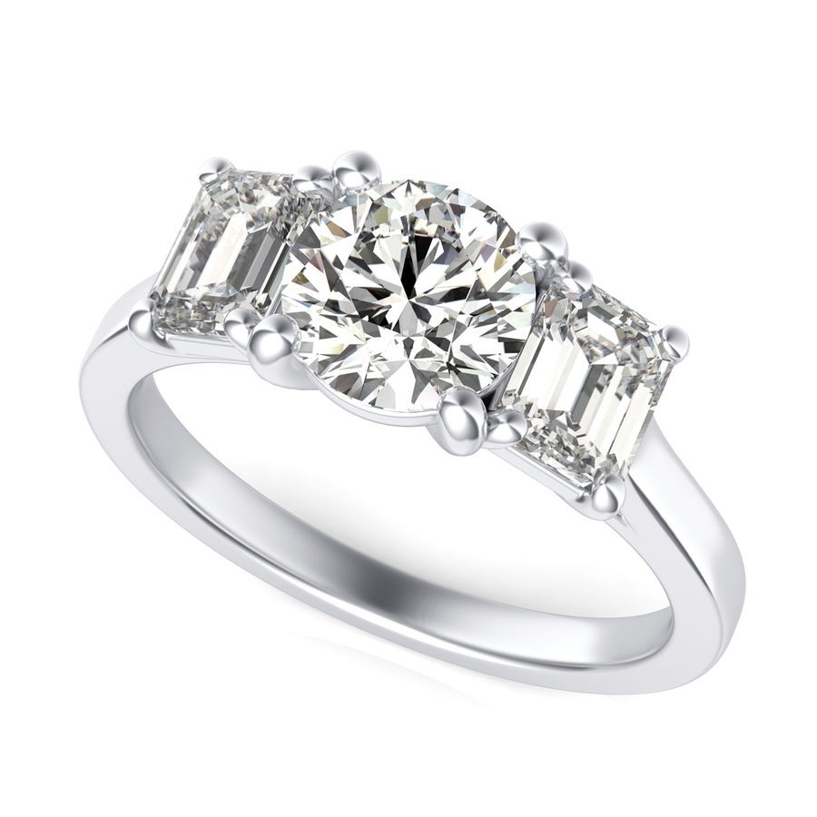Three Stone Engagement Ring