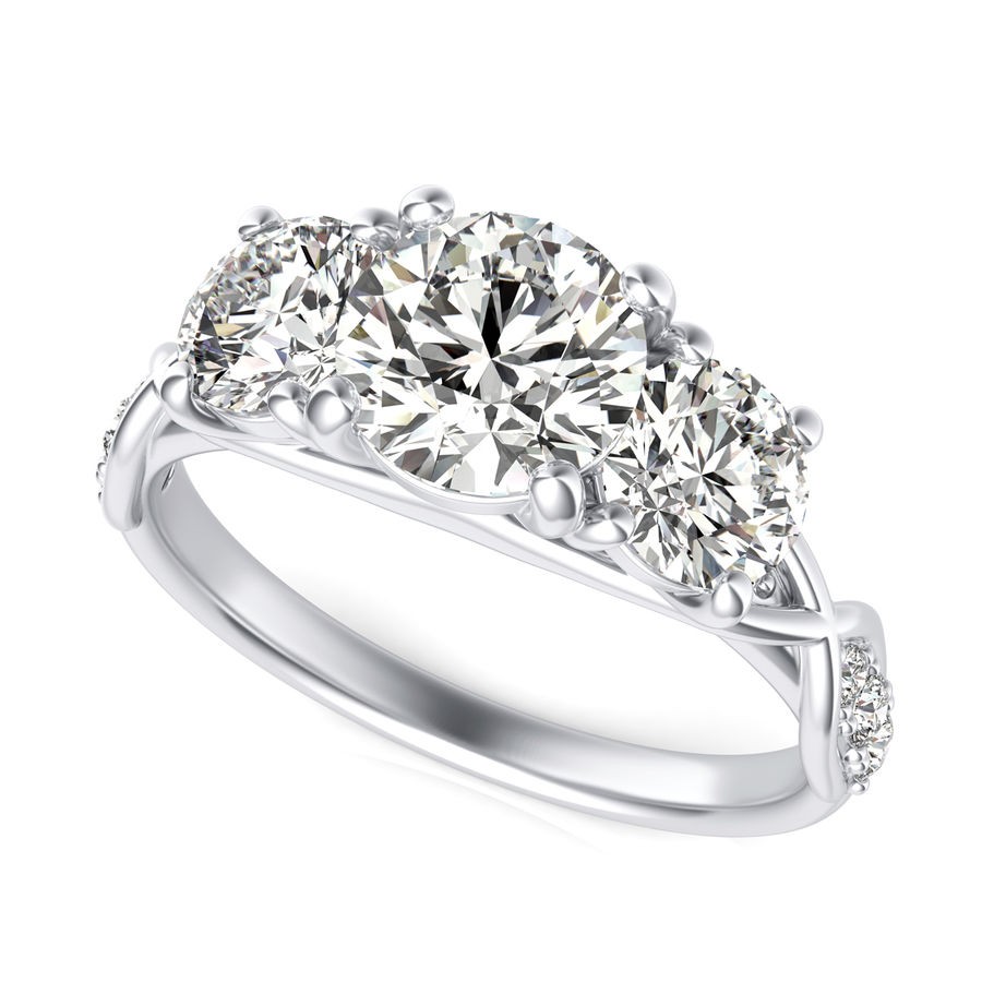 Three Stone Engagement Ring