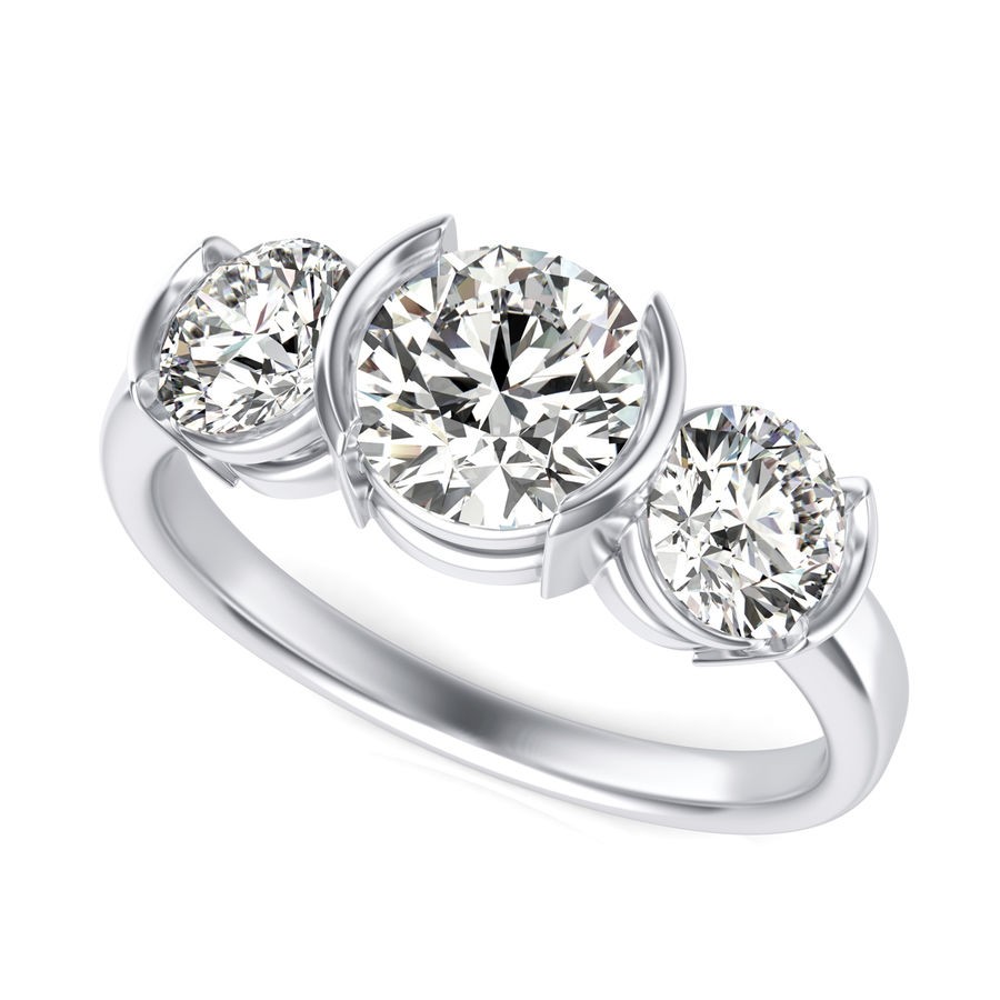 Three Stone Engagement Ring