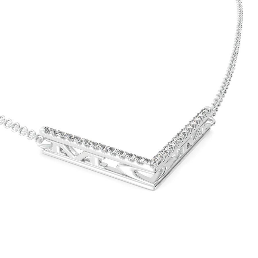 "MOM" Chevron Bar Pendant 