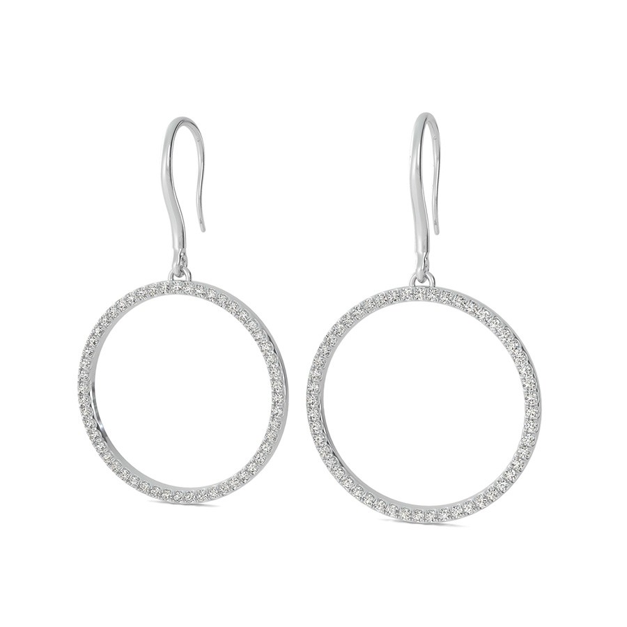Open Circle 1.25 Inch Earrings