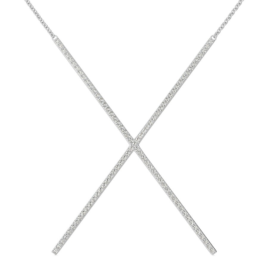 X Bar Pendant 1 3/5 Inch