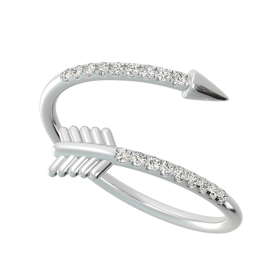 Arrow Ring with accented stones