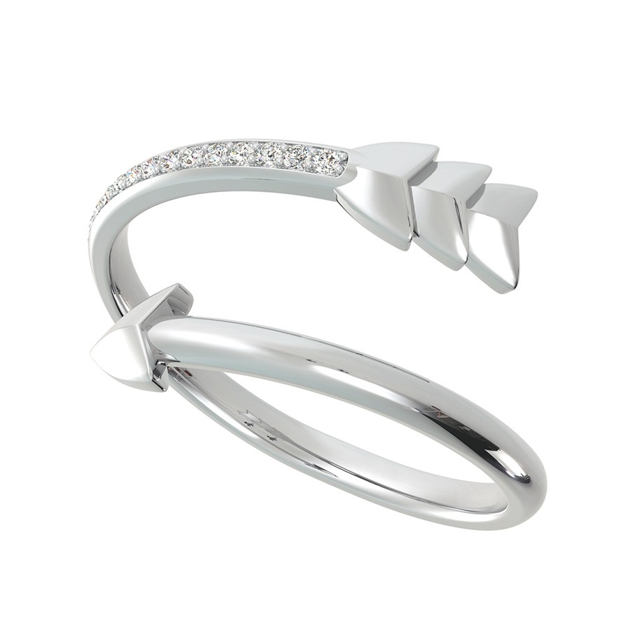 Arrow Ring with accented stones