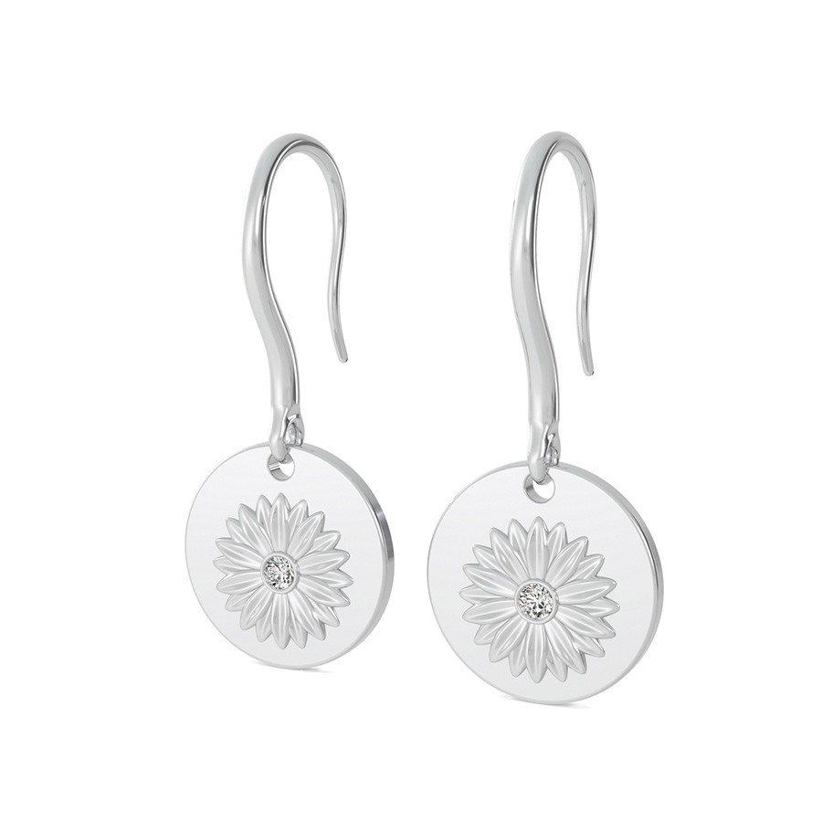 Sunflower Coin Earrings