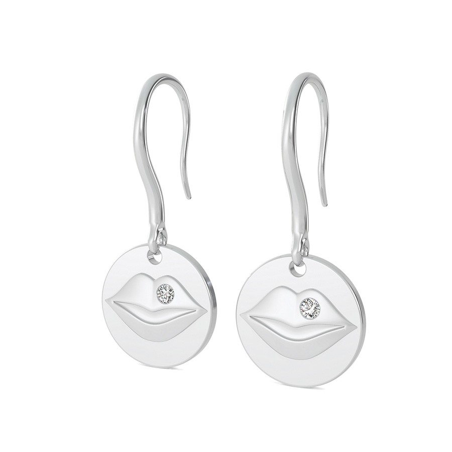 Lips Coin Earrings