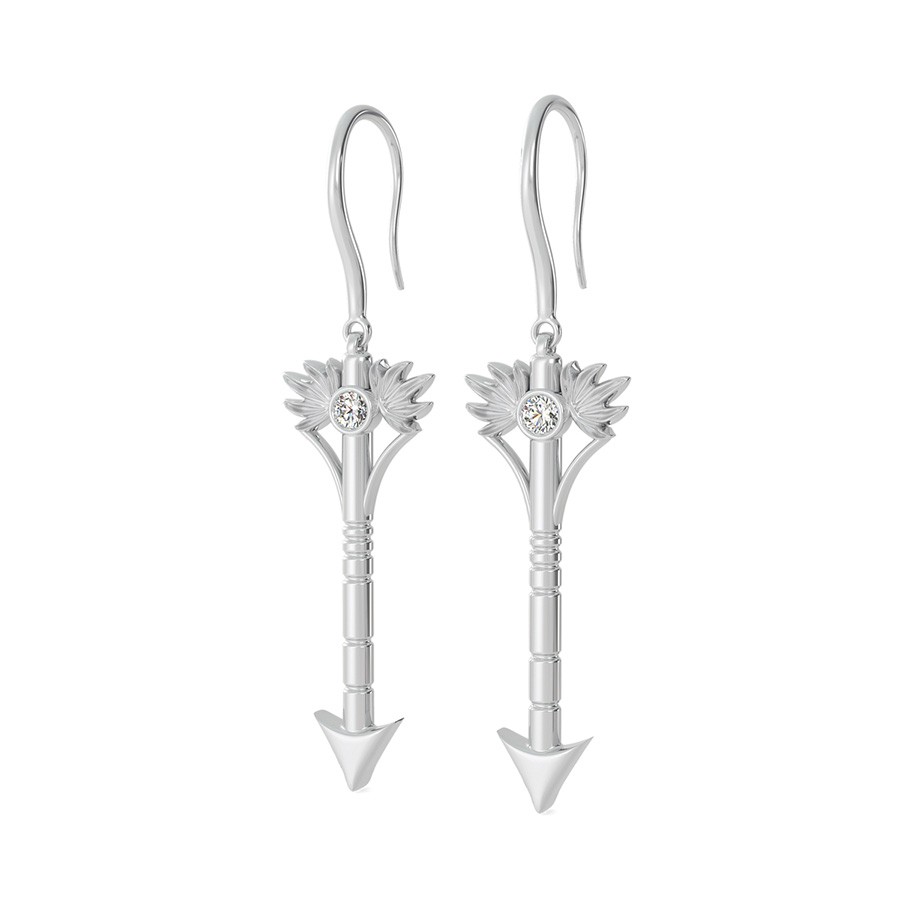 Leaf Arrow Dangling Earrings
