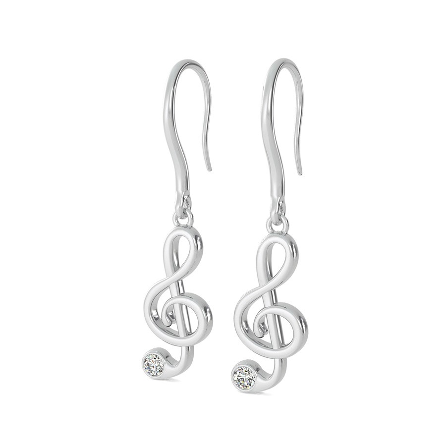 Music Note Charm Earrings
