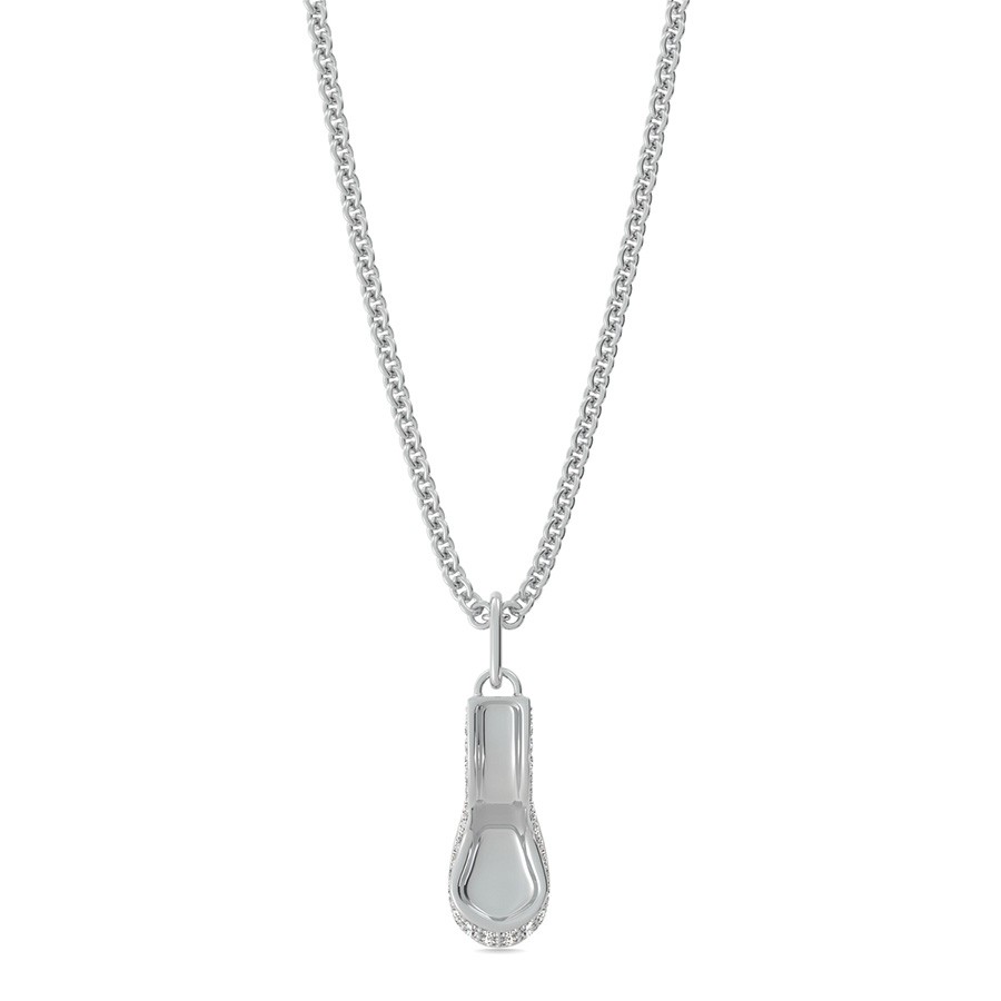 Shoe Charm Pendant With Pave Set Stones