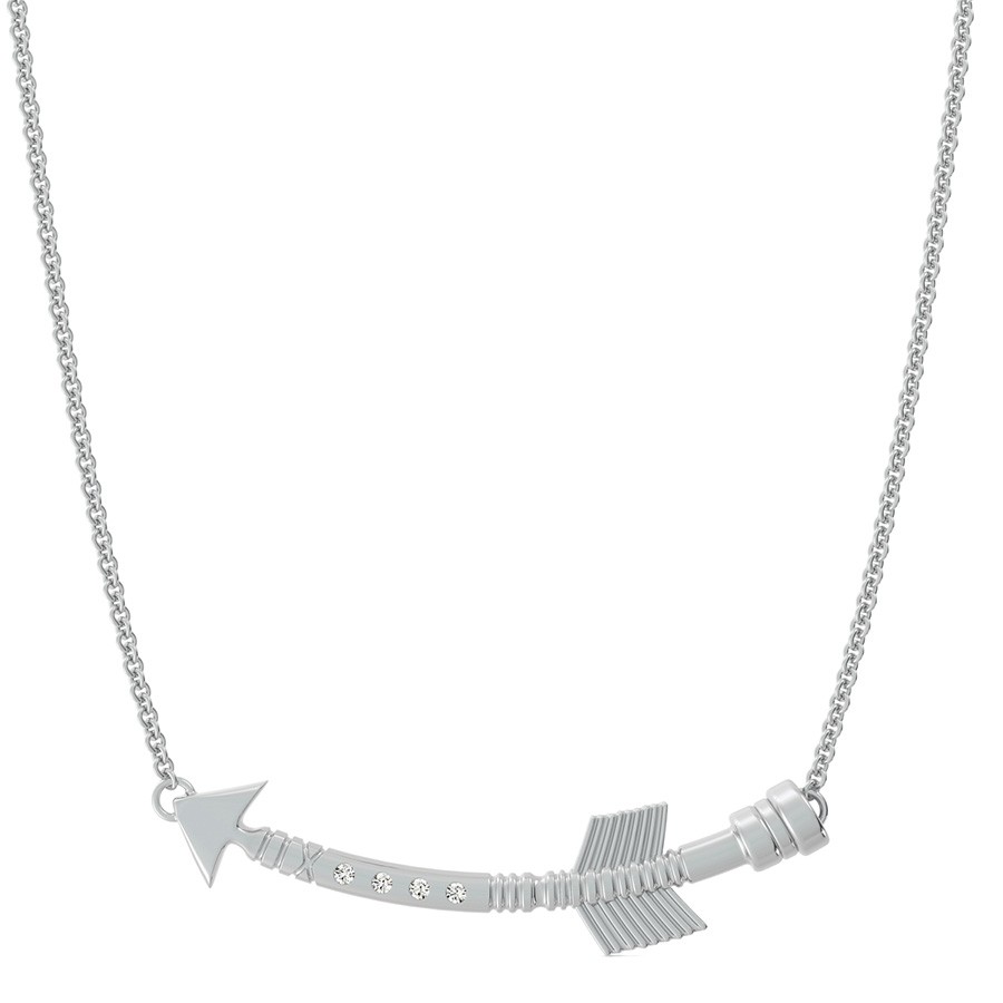 Tribal Sideways Curved Arrow Pendant