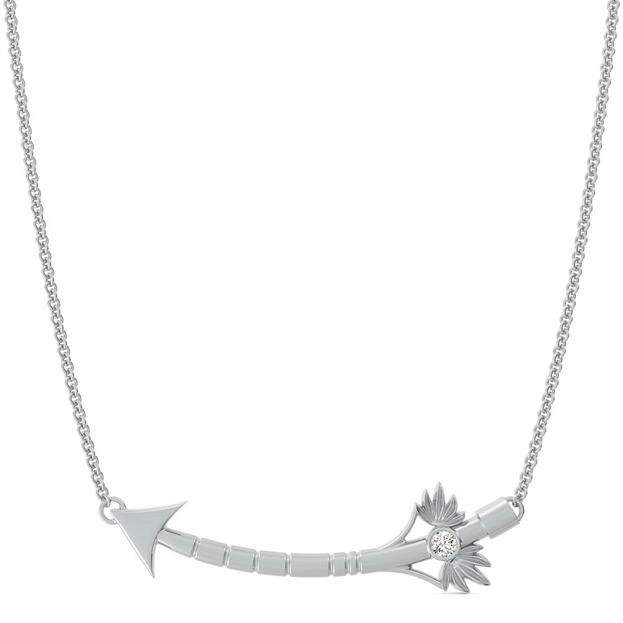 Leaf Arrow Sideways Pendant