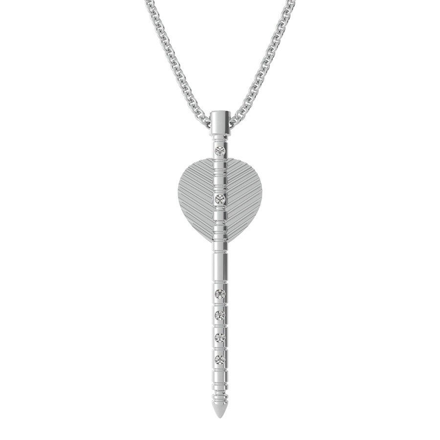 Arrow Drop Pendant With Bezel Set Stones