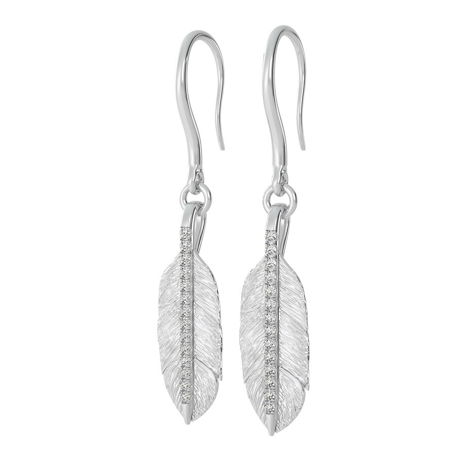 Feather Charm Earrings
