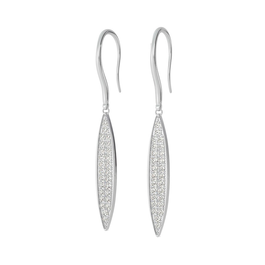 Elongated Marquise Dangling Earrings