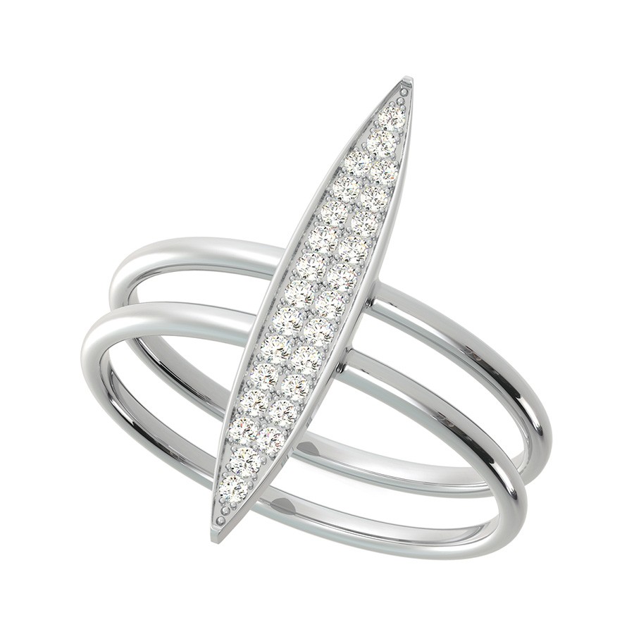 Marquise Shape Bar Ring