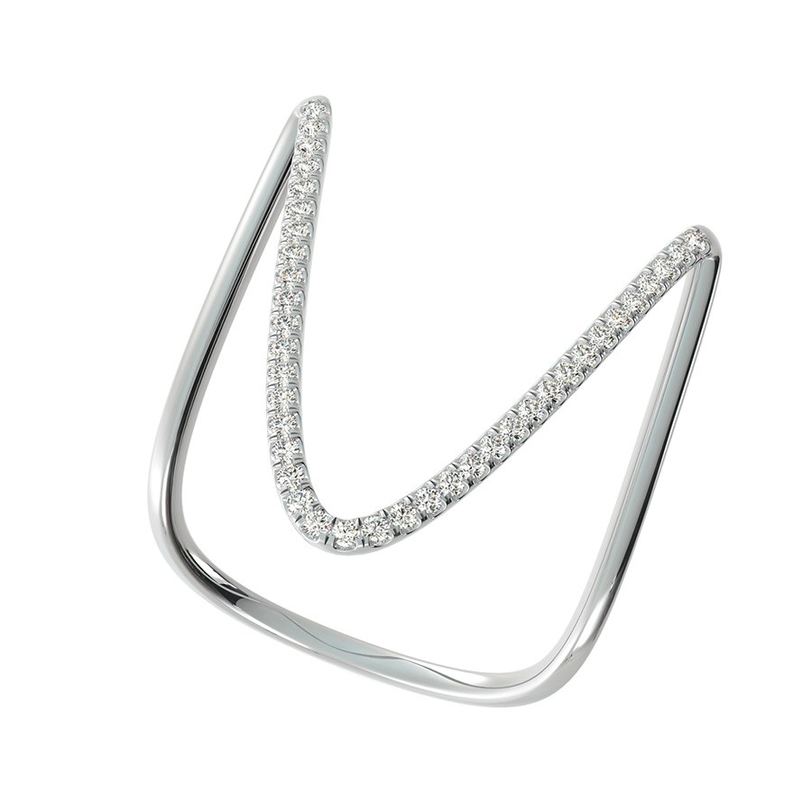 Single Row V Skinny Ring