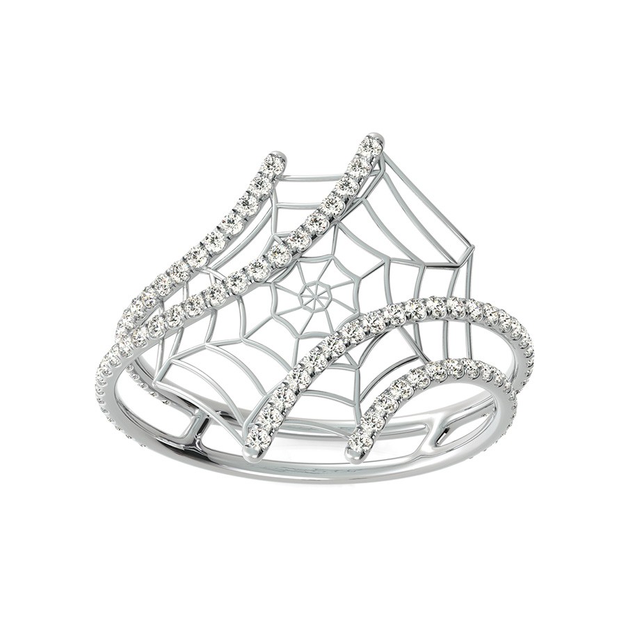 Spider Web Skinny Ring