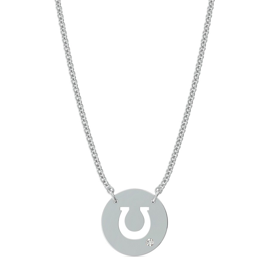 Horseshoe Cut Through Coin Pendant