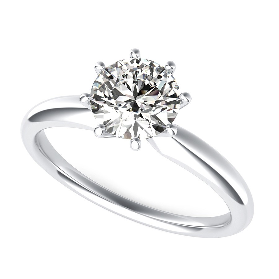 Delicate And Classic Solitaire Engagement Ring