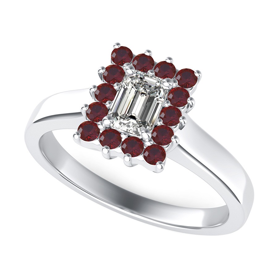 Basket Halo Engagement Ring