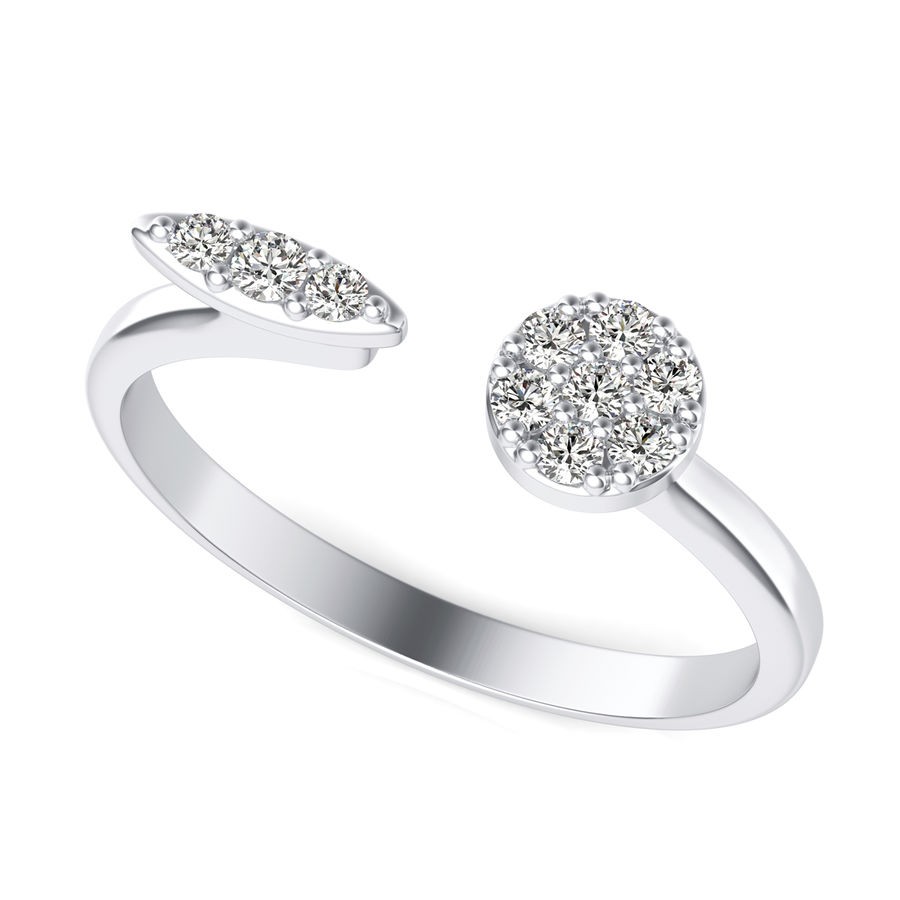 Circle and Oval Fashion Ring