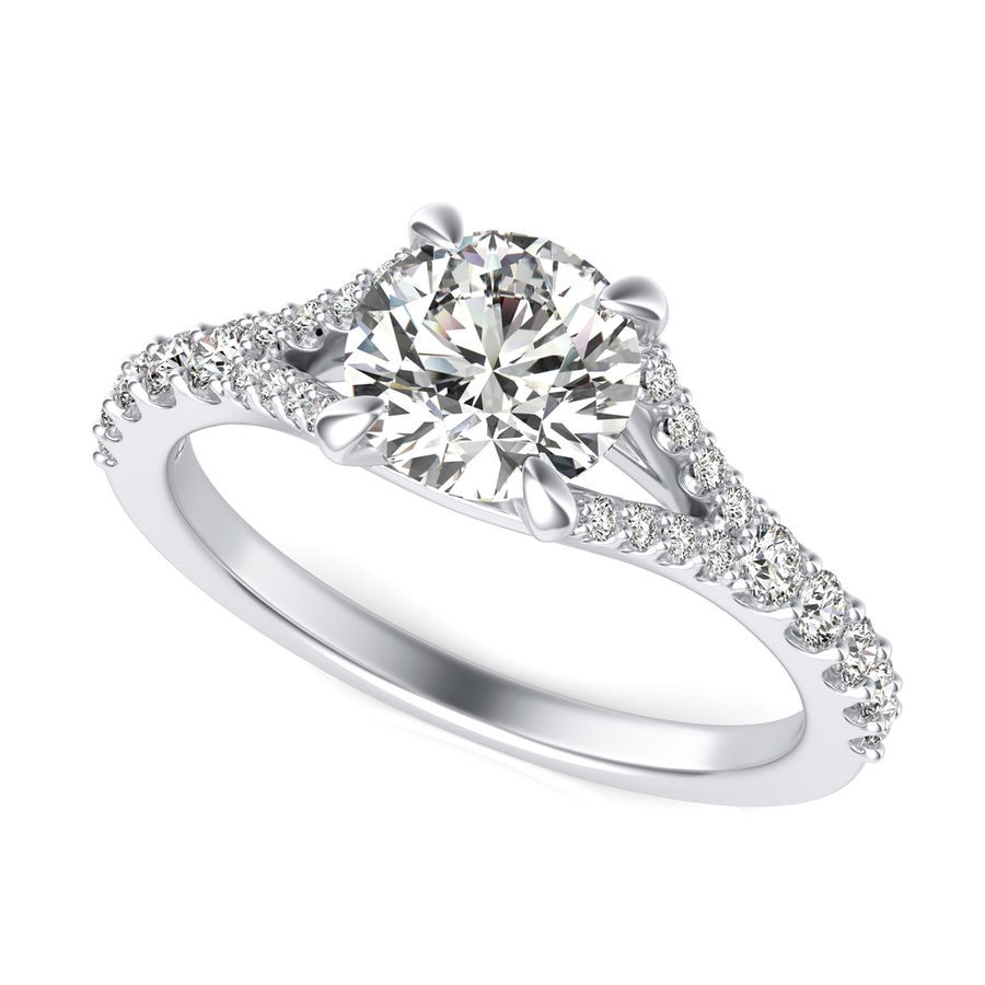 Split Shank Engagement Ring