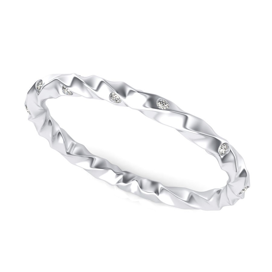 Twisted Bezel Eternity Ring