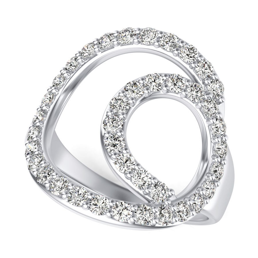 Large Circles Cocktail Ring