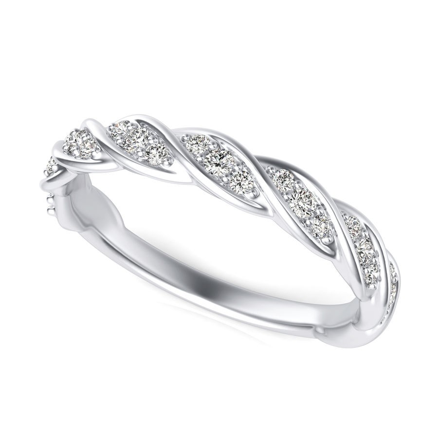 Triple Stone Twist Fashion Ring