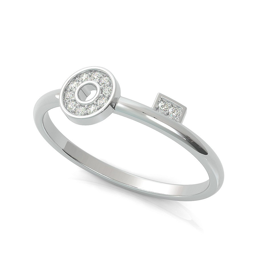 Key Shape Stackable Ring