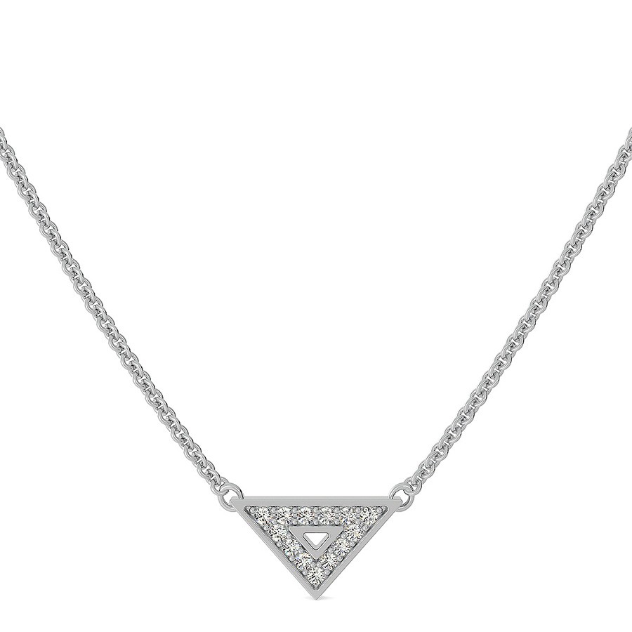 Triangle Shape Pave Pendant