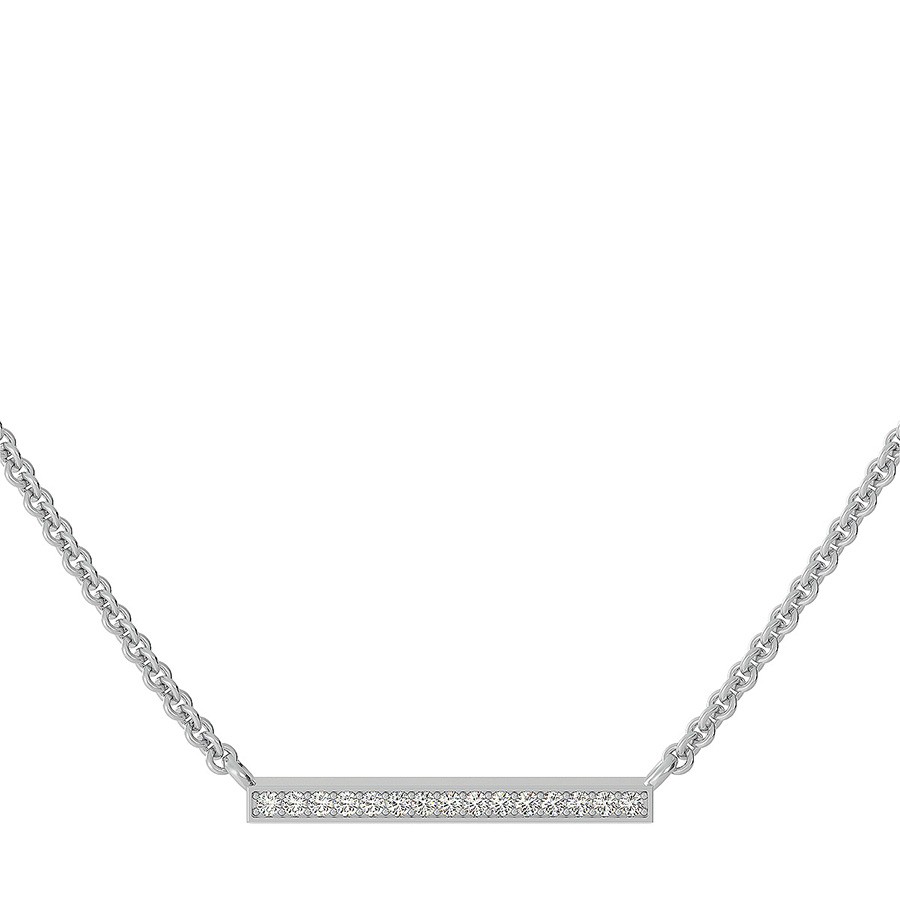 Bar Pendant With Pave Set Stones