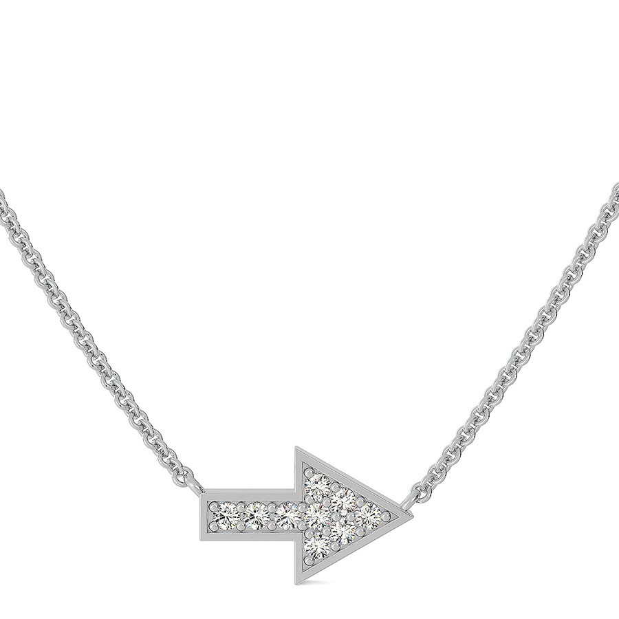 Arrow Pendant With Pave Set Stones