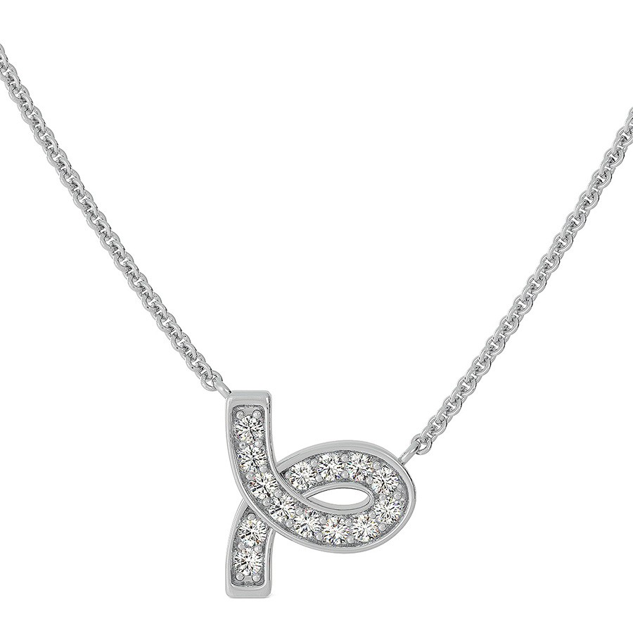 Sideways Single Ribbon Pendant