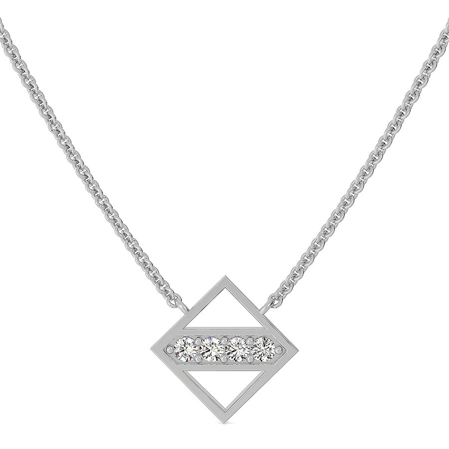 Open Diamond Shaped Pendant