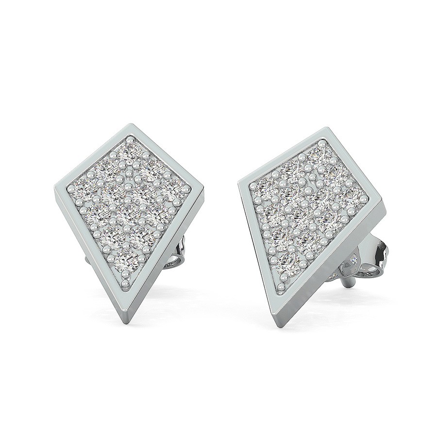 Kite Shape Cluster Earrings